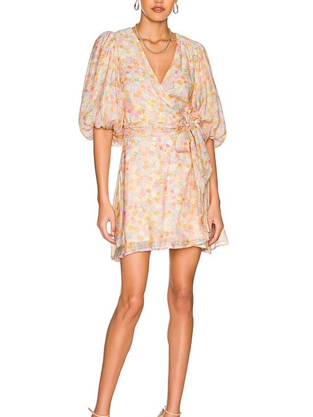 Elvire Mini Dress in Multi/Mink Pink